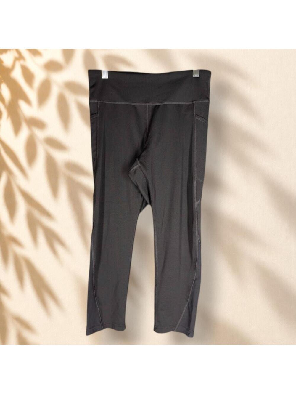 Tek Gear Activewear Leggings Women M Medium Black Yoga High Rise Dry Tek Pockets